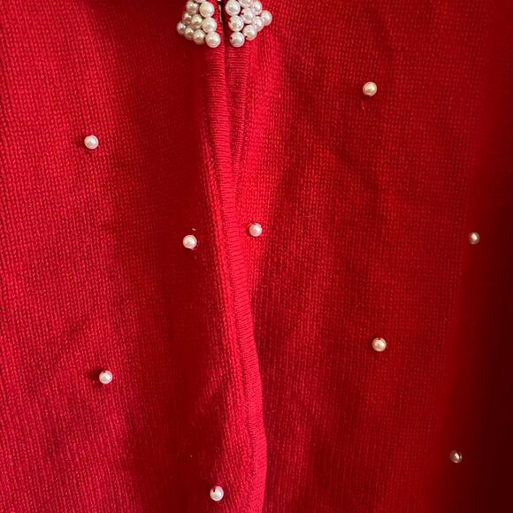 BNWT JONES NEW YORK Faux Pearl (XL) Crimson Red - Picture 5 of 6